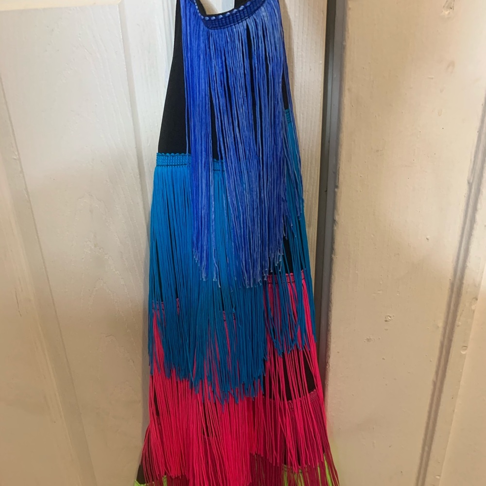 Multi colored tassel romper